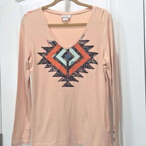 Ariat Women L Long Sleeve T Shirt   Fun Farm Western.